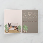 水彩ドイツの羊飼いおもしろい母の日 カード (内部)