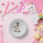 水彩ドイツの羊飼い紙ボウル ペーパーボウル (パーティー)