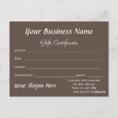 水彩ドイツ羊飼いギフト証明書 ポストカード (裏面)