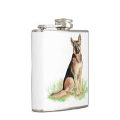 水彩ドイツ羊飼い犬ペットかわいい動物 フラスク (右)