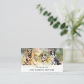 水彩ドッグウォーカーペット座 名刺 (スタンド正面)