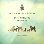 水彩ドッグウォーカー事業 ウィンドウサイン (シート3)