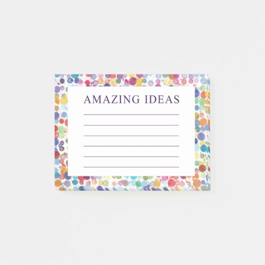 水彩ドットアメージングアイディア ポストイット (正面)