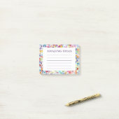 水彩ドットアメージングアイディア ポストイット (デスク上)