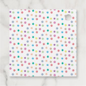 水彩ドットハンド絵を描カラフル誕生日 フェイバータグ (裏面)