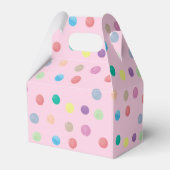 水彩ドット手のパタ絵を描ーンカラフル フェイバーボックス (裏面サイド)