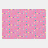 水彩ドット手のパタ絵を描ーンカラフル ラッピングペーパーシート (正面2)