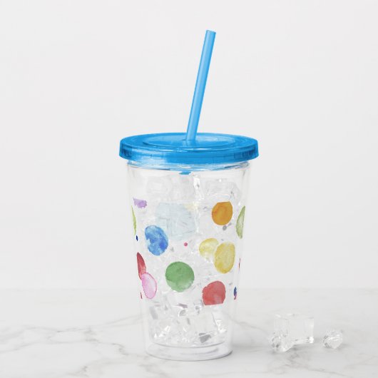 水彩ドット1 アクリルタンブラー (アイス裏面)