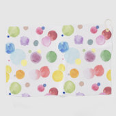 水彩ドット1 ゴルフタオル (横)