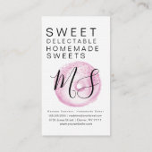 水彩ドナッツスイーツベーキングケーキデコレーター 名刺 (裏面)