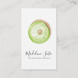 水彩ドナッツスイーツベーキングケーキデコレーター 名刺
