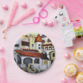 水彩ドラキュラキャッスルトランシルバニアルーマニア ペーパープレート (パーティー)