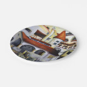 水彩ドラキュラキャッスルトランシルバニアルーマニア ペーパープレート (アングル)