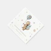 水彩ドラゴンバルーンファースト誕生日 スタンダードカクテルナプキン (角)