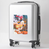 水彩ドラゴンファンタジーエロス乗馬ライオネス シール (スーツケース)