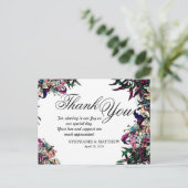 水彩ドラゴンリリーありがとうはがき ポストカード (スタンド正面)