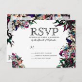 水彩ドラゴンリリーRSVPポストカード インビテーションポストカード (正面/裏面)