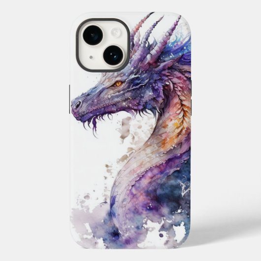 水彩ドラゴンiPhoneケース Case-Mate iPhoneケース (裏面)
