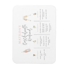 水彩ドリンクバチェロレッテ週末の日程 マグネット