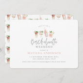 水彩ドリンク絵を描バチェロレッテ 案内状 (正面/裏面)