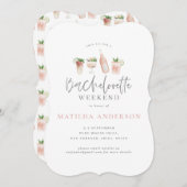 水彩ドリンク絵を描バチェロレッテ 案内状 (正面/裏面)