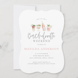 水彩ドリンク絵を描バチェロレッテ 案内状