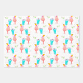 水彩ドリンクMartini、カクテル、ミックスドリンク ラッピングペーパーシート (正面2)