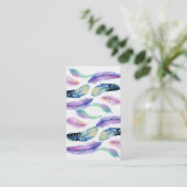 水彩ドリームキャッチャーの野生の羽 名刺 (スタンド正面)