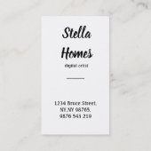 水彩ドリームキャッチャーの野生の羽 名刺 (裏面)