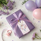 水彩ドリームキャッチャー ベビーシャワー ギフトタグ