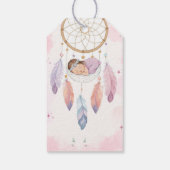 水彩ドリームキャッチャー ベビーシャワー ギフトタグ (裏面)