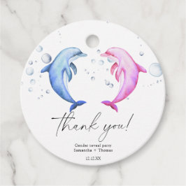 水彩ドルフィンジェンダーお礼 フェイバータグ