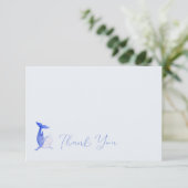 水彩ドルフィンソロリティのノートカード サンキューカード (スタンド正面)