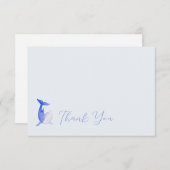 水彩ドルフィンソロリティのノートカード サンキューカード (正面/裏面)