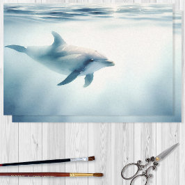 水彩ドルフィンデコップページ 薄葉紙