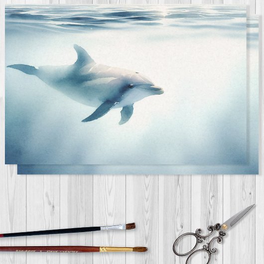 水彩ドルフィンデコップページ 薄葉紙