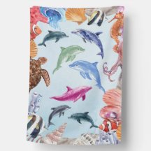 水彩ドルフィンフラグ