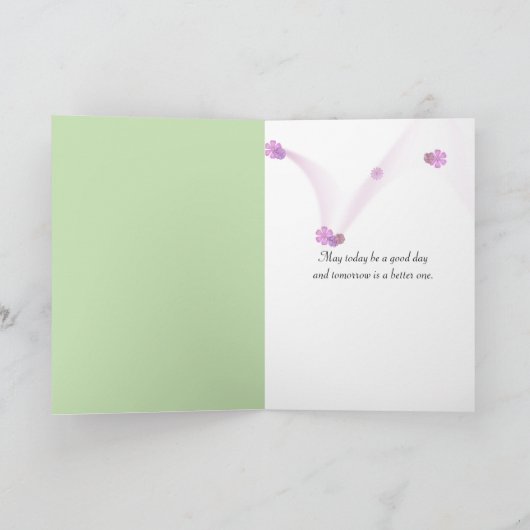 水彩ドードル花 カード (内部)