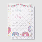 水彩ドーナツと紙吹雪スペインの性別の表示 ベラム紙招待状 (オフセット (招待状))