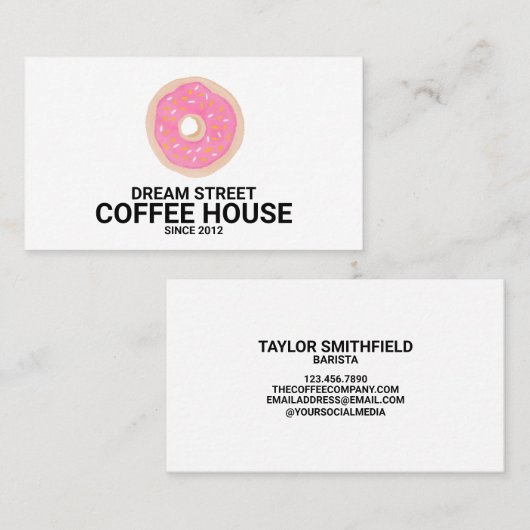 水彩ドーナツベーカリートレンディー名刺 名刺 (正面/裏面)