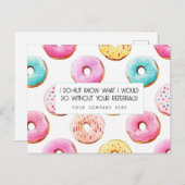 水彩ドーナツ不動産紹介感謝カード ポストカード (正面/裏面)