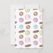 水彩ドーナツ性別リビールハンド色彩の鮮やかアイン 招待状 (裏面)