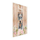 水彩ドーベルマン＆フラワー追悼 メタルプリント (3/4)