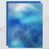 水彩ナイトスカイ2スクラップブック作りクラフト紙 (正面/裏面)