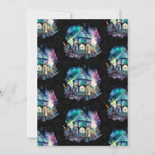 水彩ナイトファンタジーパビリオン21st誕生日 招待状 (裏面)