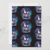 水彩ナイトファンタジー噴水21歳の誕生日 招待状 (裏面)