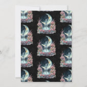 水彩ナイトフローラ噴水21歳の誕生日 招待状 (裏面)