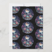 水彩ナイトフローラ噴水21歳の誕生日 招待状 (裏面)