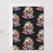 水彩ナイトフローラ噴水Sweet sixteen 招待状 (裏面)