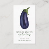 水彩ナスオーガニック植物 名刺 (正面)